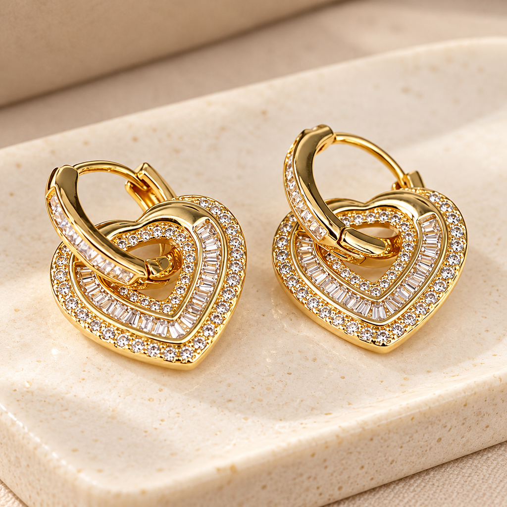 Eternal Spark Heart Earrings
