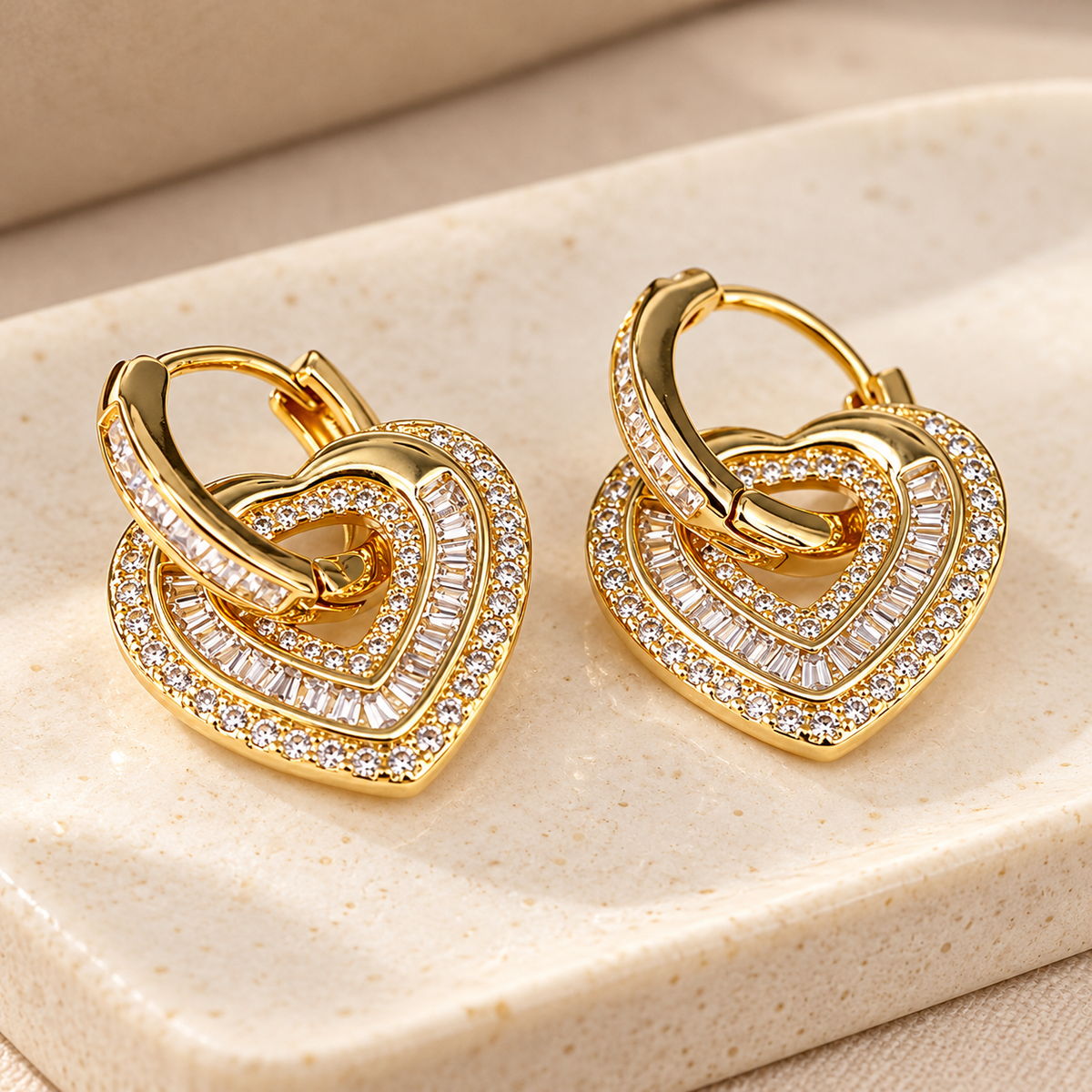 Eternal Spark Heart Earrings