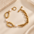 Pearl Link Statement Bracelet