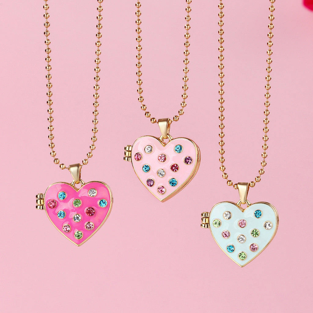 Blush Heart Locket Necklace
