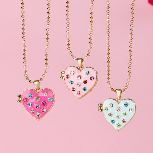 Blush Heart Locket Necklace