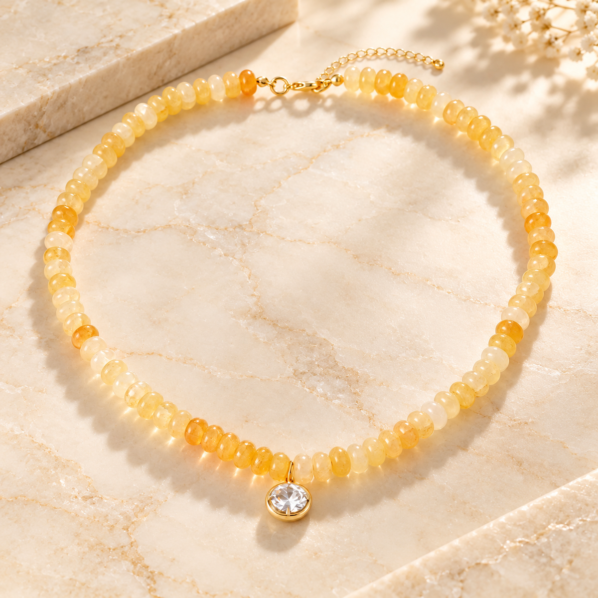 Golden Citrine Glow Necklace