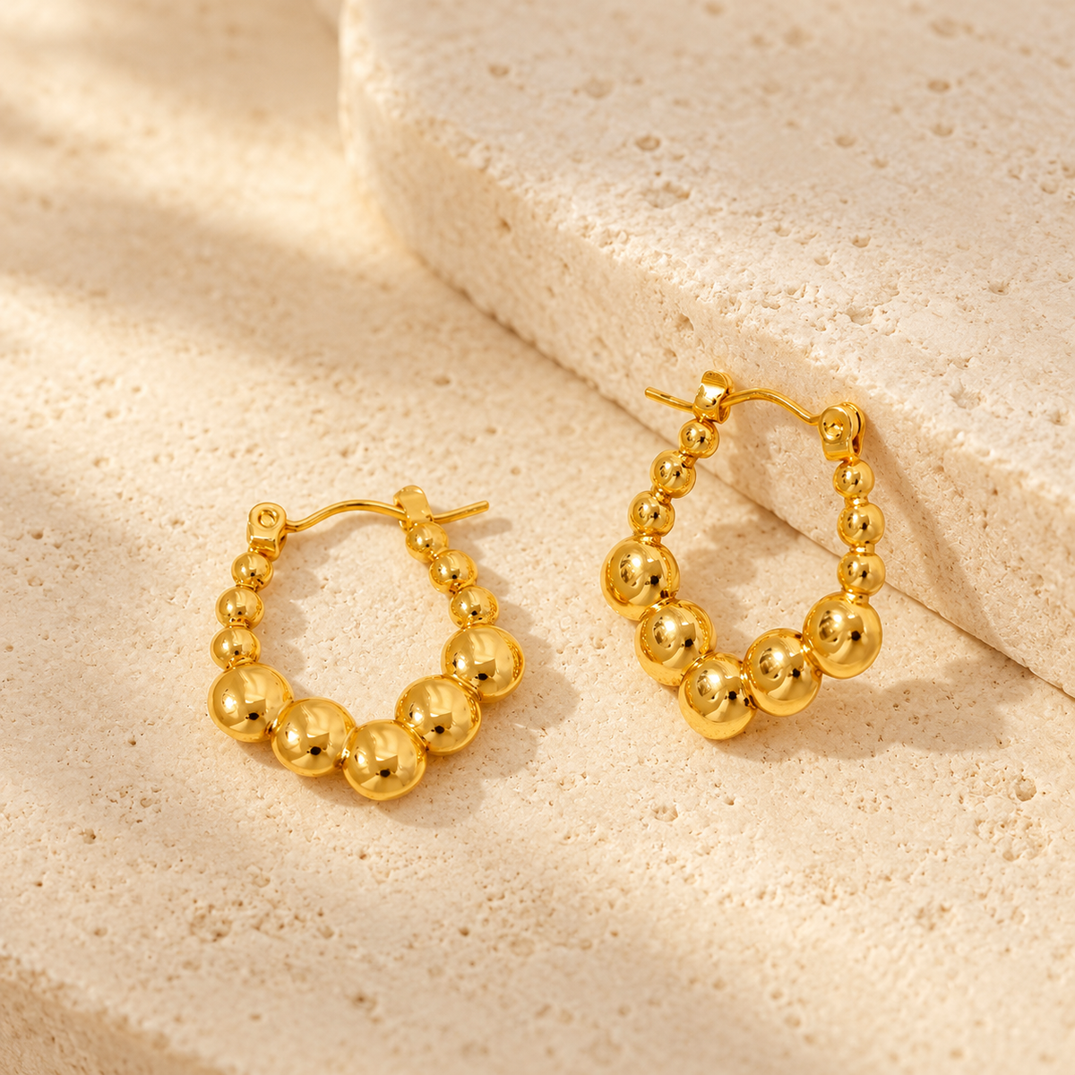 Golden Bubble Hoops