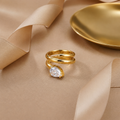 Solitaire Spiral Crystal Ring