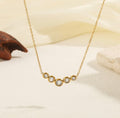 Golden Five Crystal Necklace. Material