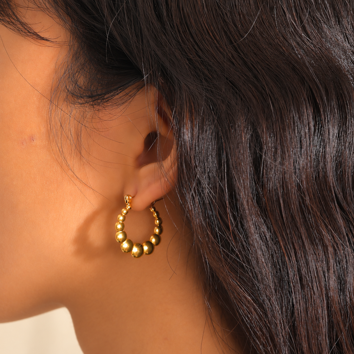 Golden Bubble Hoops