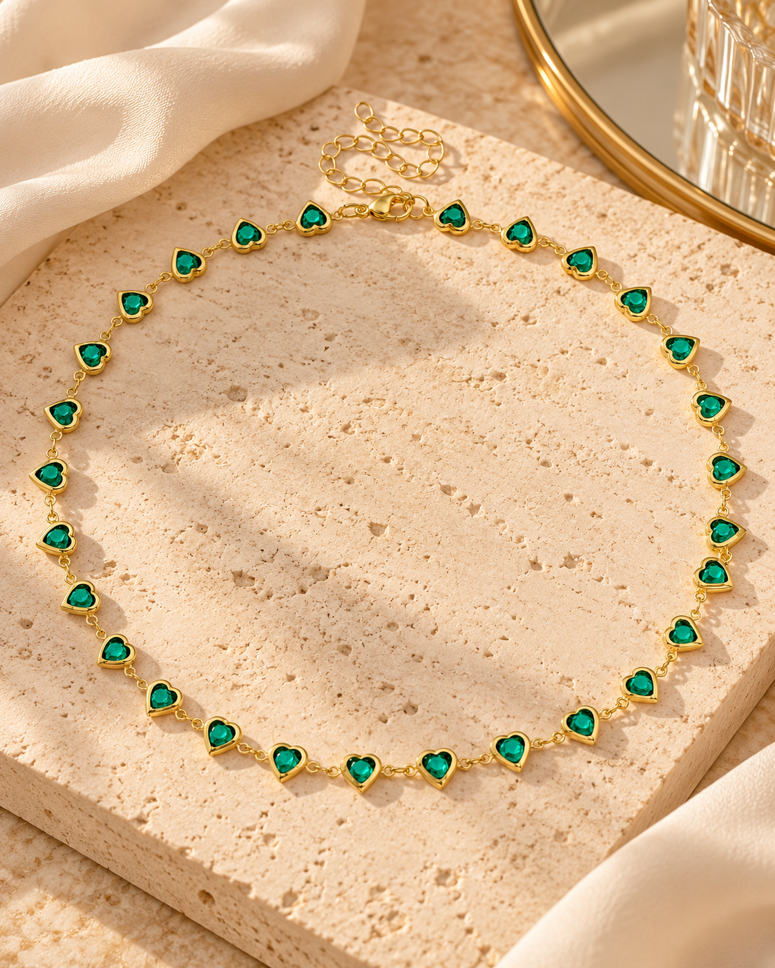 Emerald Heart Necklace