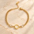 Roman Crystal Link Bracelet