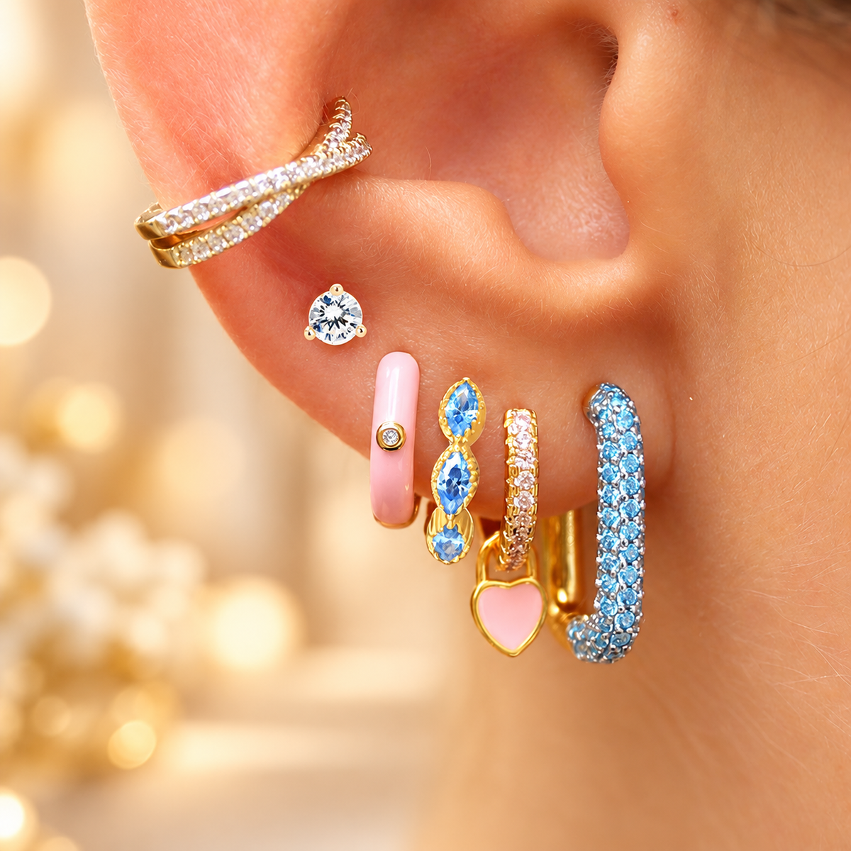 Candy Glow Earring Stack