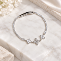 Silver Blossom Tennis Bracelet