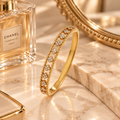 Golden Clover Sparkle Bangle