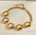 Golden Disc Statement Bracelet