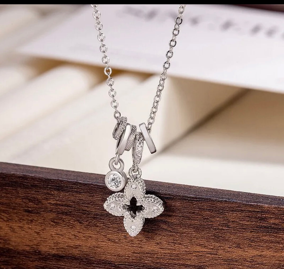 Silver Bloom Pendant Necklace