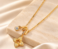 Golden Bloom Pendant Necklace