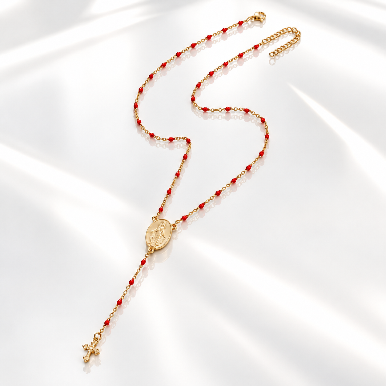 Scarlet Grace Rosary Necklace