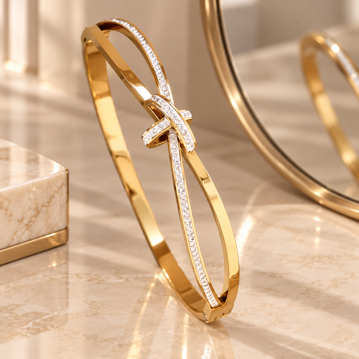 Crystal Knot Bangle