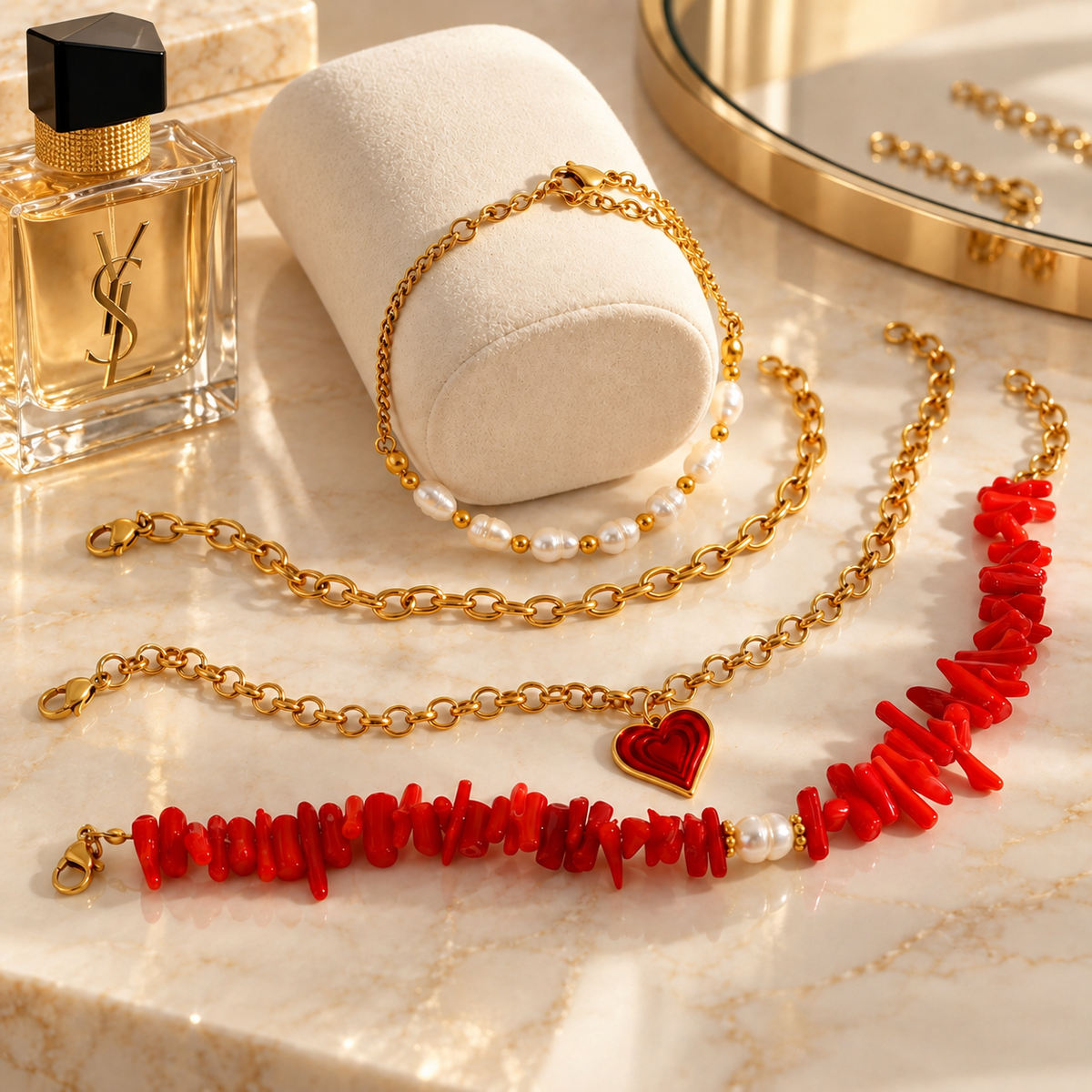 Coral Love Bracelet Set