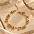 Golden Twist Bead Bracelet