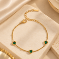 Emerald Heart Bracelet