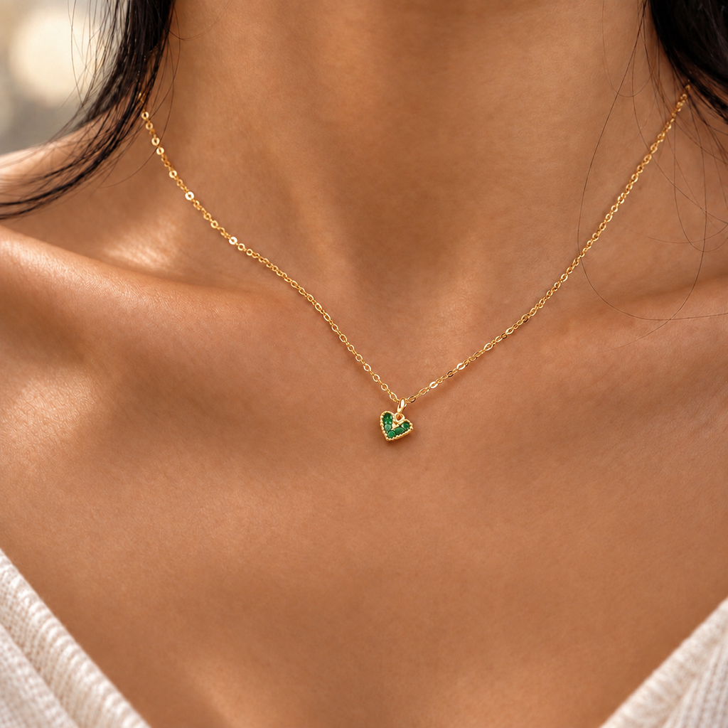 Emerald Heart Necklace
