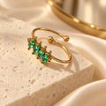 Emerald Marquise Open Ring 