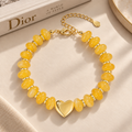 Sunshine Heart Beaded Bracelet