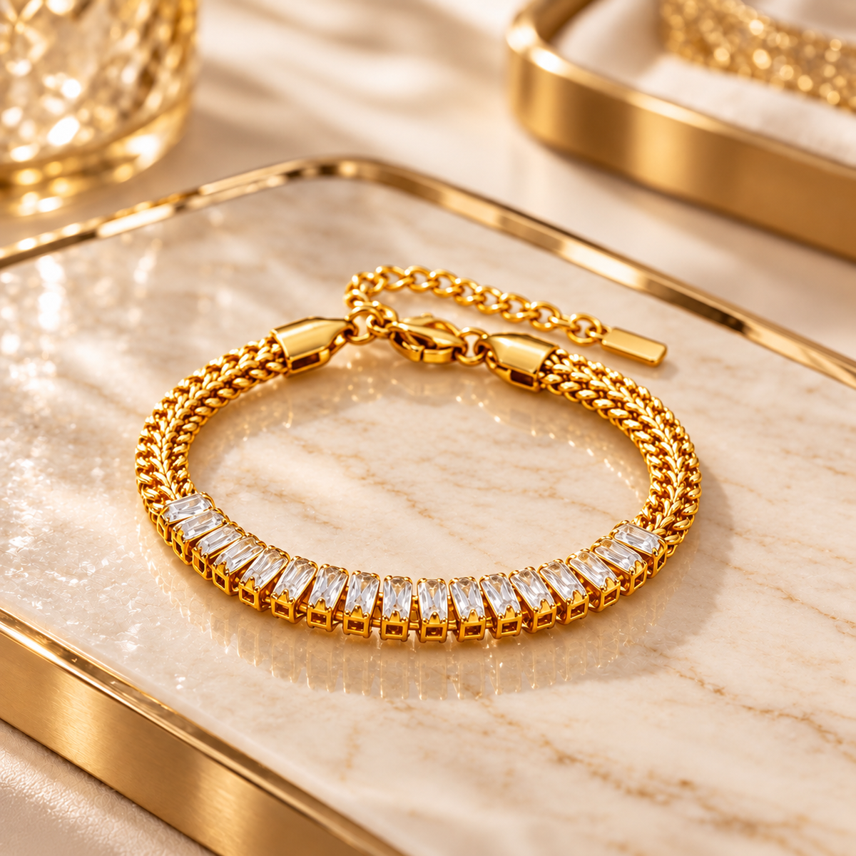 Baguette Luxe Chain Bracelet