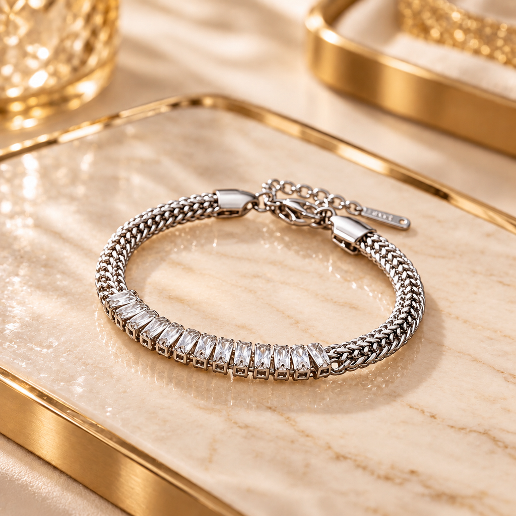 Silver Baguette Luxe Bracelet