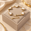 Ivory Heart Sparkle Bracelet