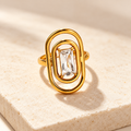 Luxe Baguette Orbit RingA