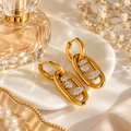 Golden Orbit Drop Earrings
