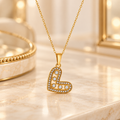 Golden Lumière Heart Necklace