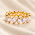 Golden Eternity Crystal Ring