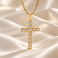 Celeste Crystal Cross Necklace