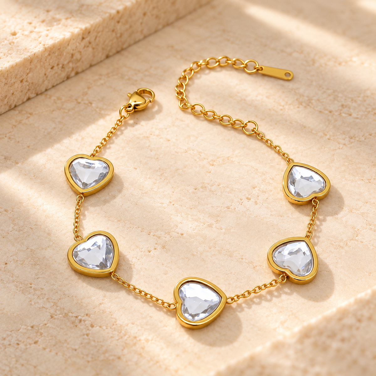 Crystal Heart Bracelet