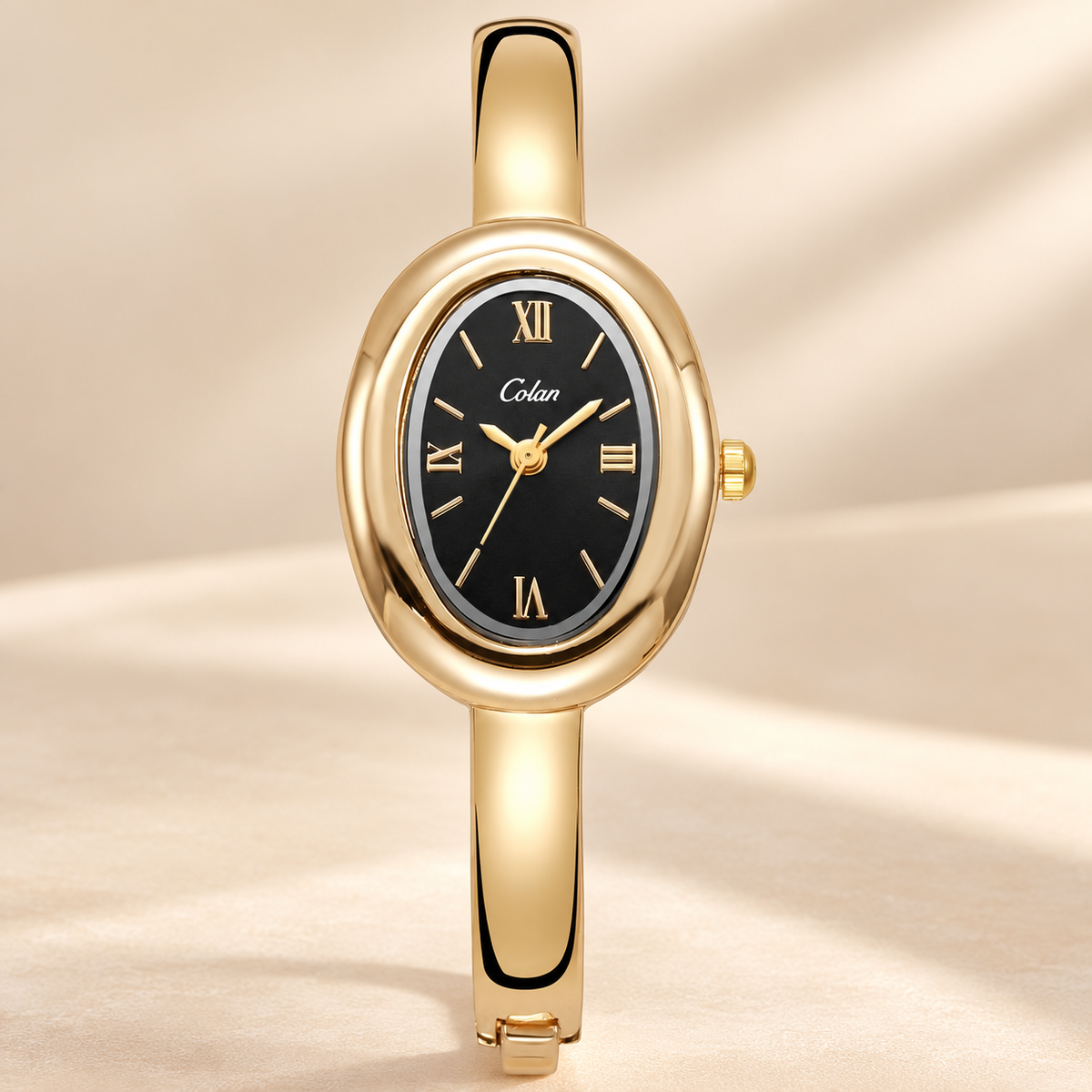 Black Gold Bangle Watch