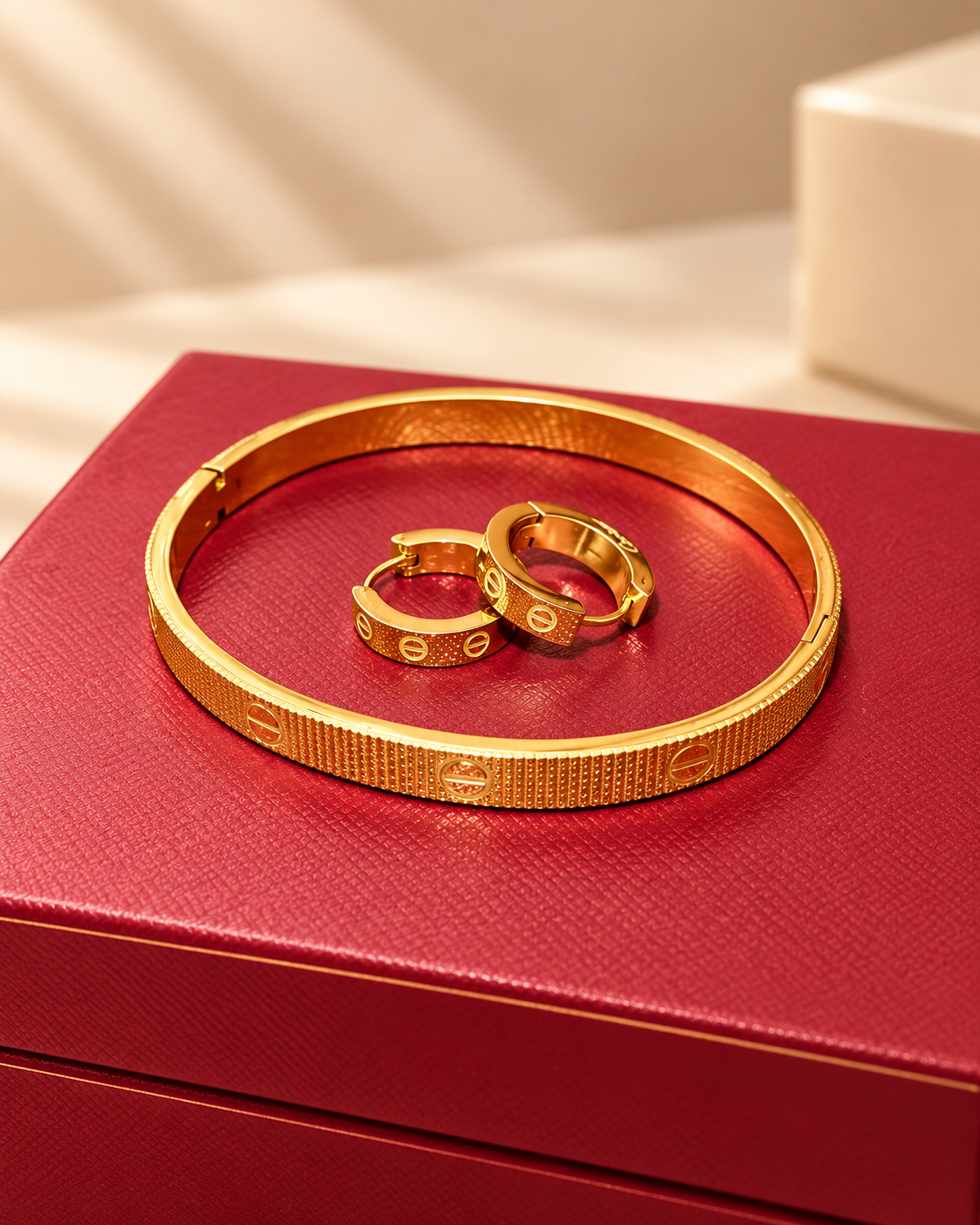 Ribbed Love Jewelry Set