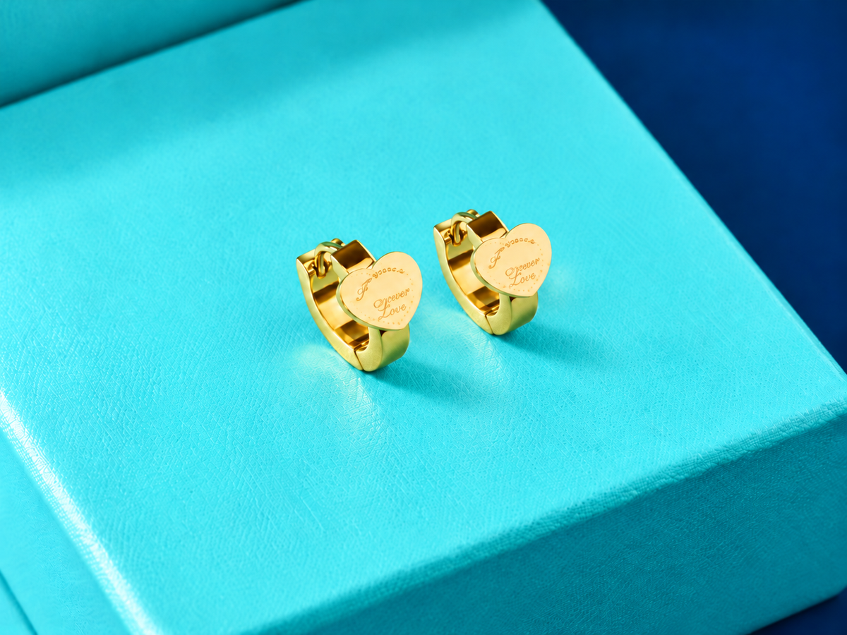 Forever Love Heart Hoops
