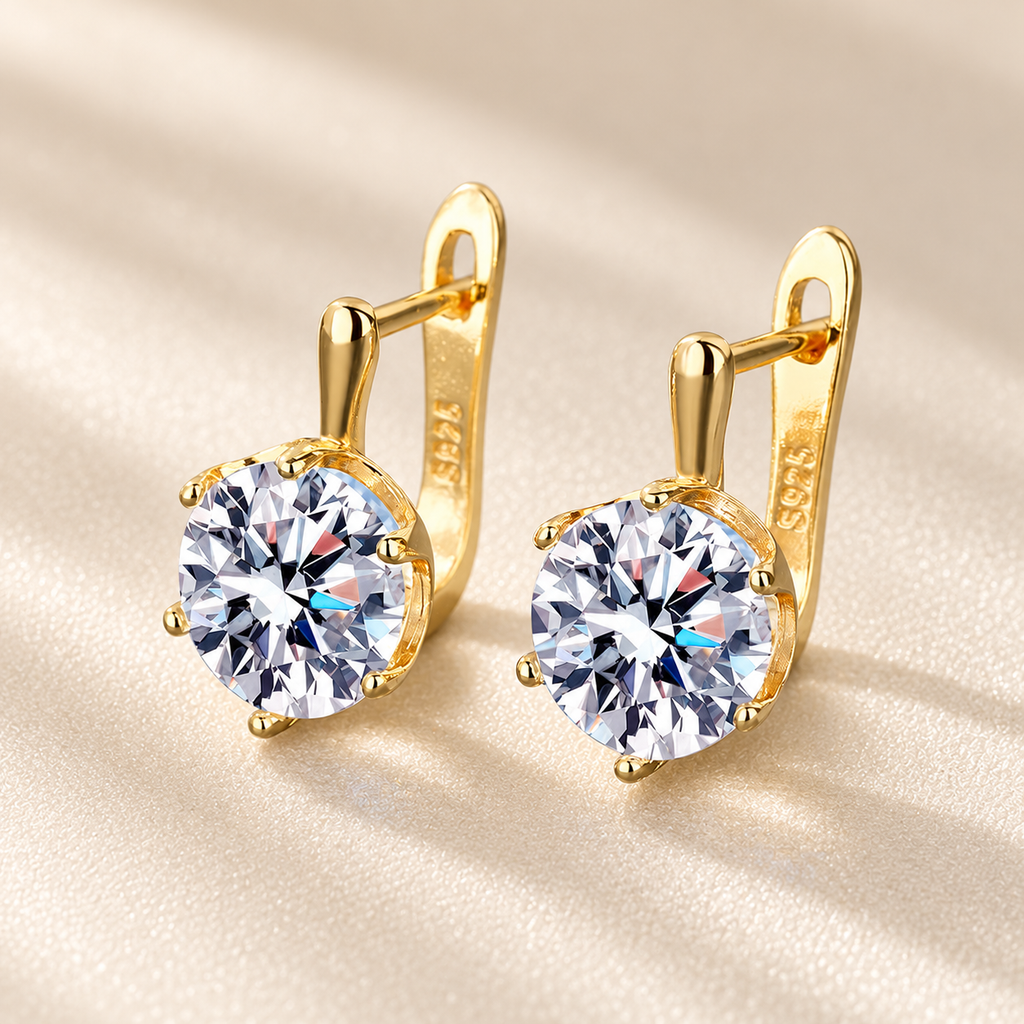 Classic Solitaire Drop Earrings