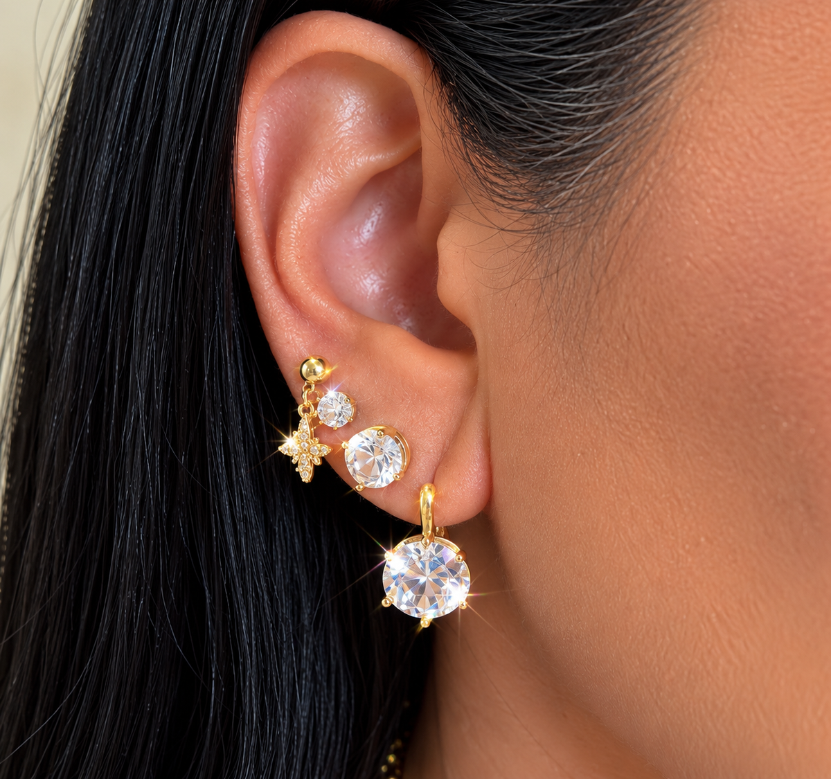 Classic Solitaire Drop Earrings