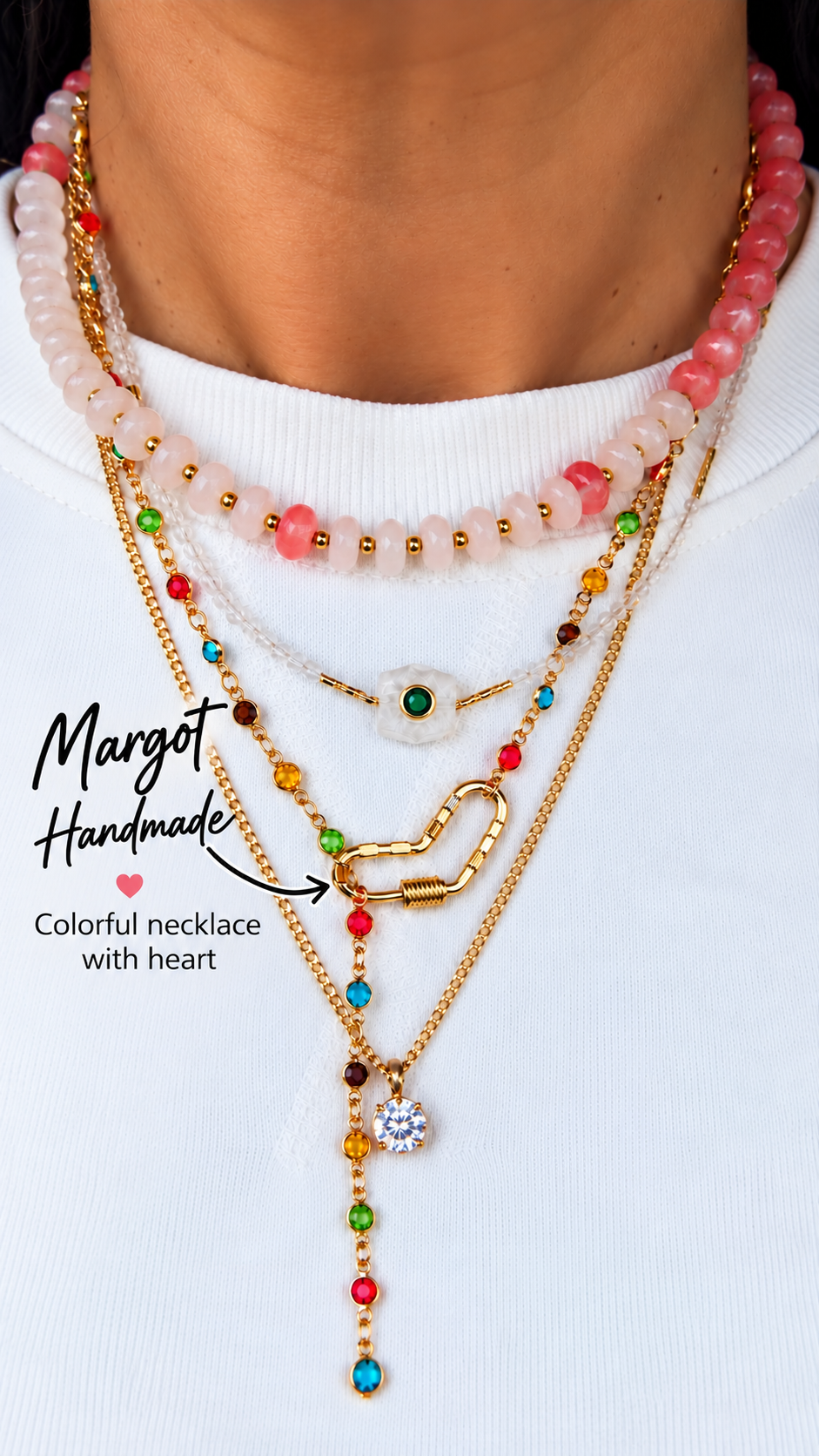 Margot Handmade Heart Necklace